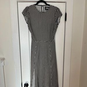 Reformation Gavin Gingham Cut Out Back Midi Dress